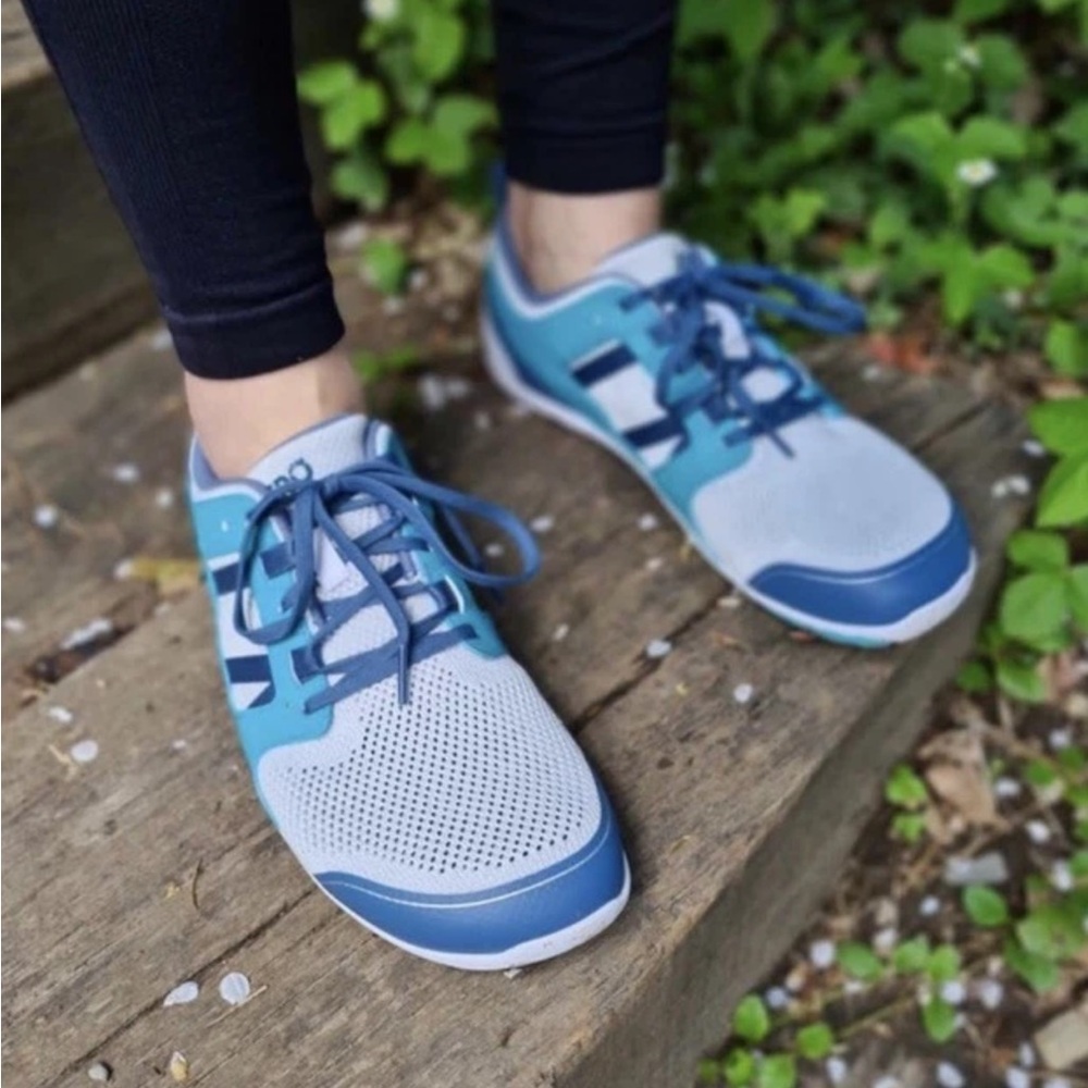 Xero Zelen Women's Barefoot Grey Blue Minimalist Running Shoes